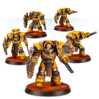 Imperial Fists Cataphractii Terminators with Storm Shields