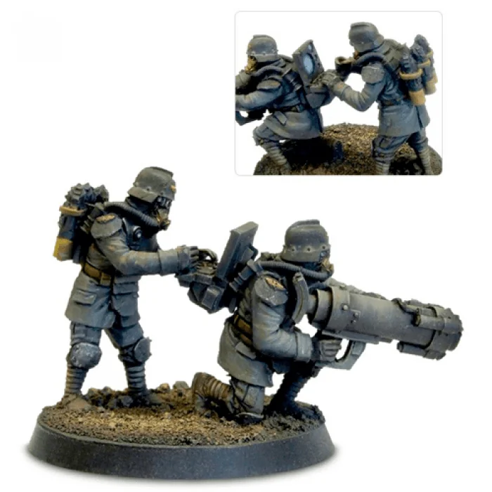 Death Korps of Krieg Engineers with Mole Launcher